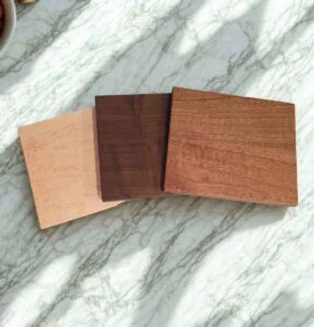 Hearth Cabin Edge Grain Cutting Board — 12×10 (Walnut / Cherry / Maple)