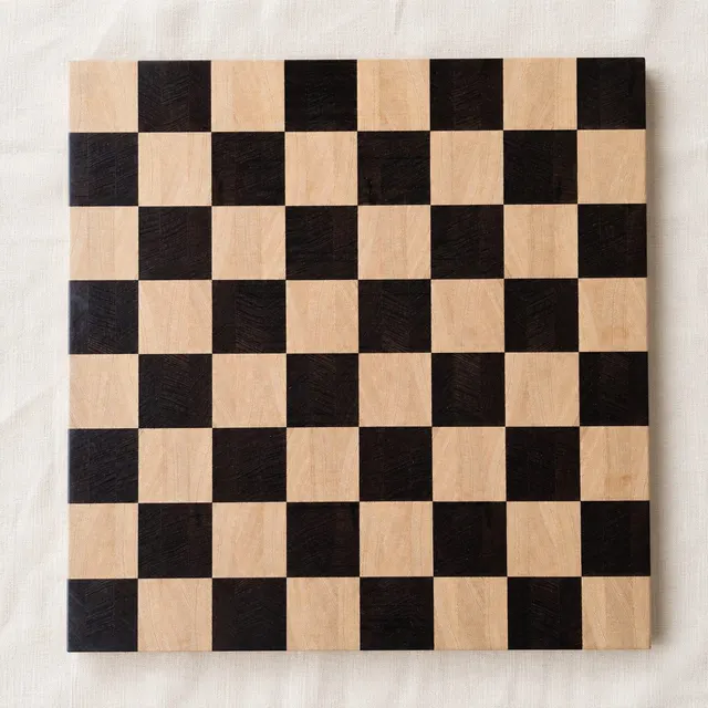 End-Grain Wenge & Lati Chess Board, Handmade in Canada